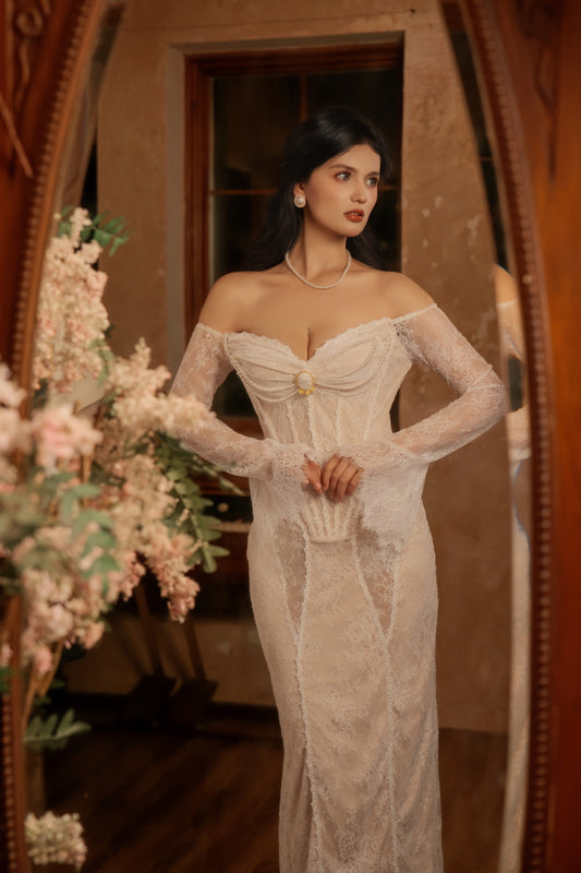 Feathers of Lumen Corset Dress