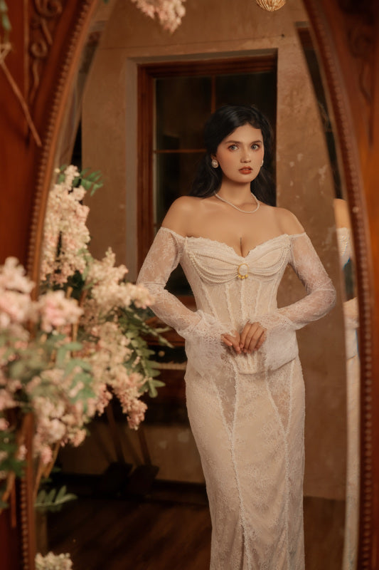 Feathers of Lumen Corset Dress