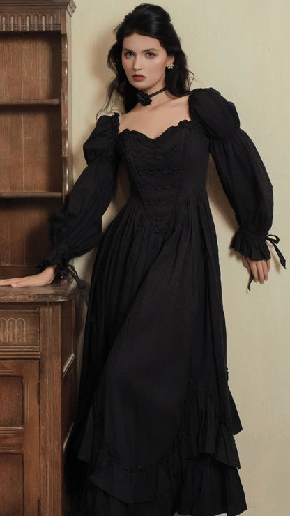 Moonlit Mourning Corset Dress