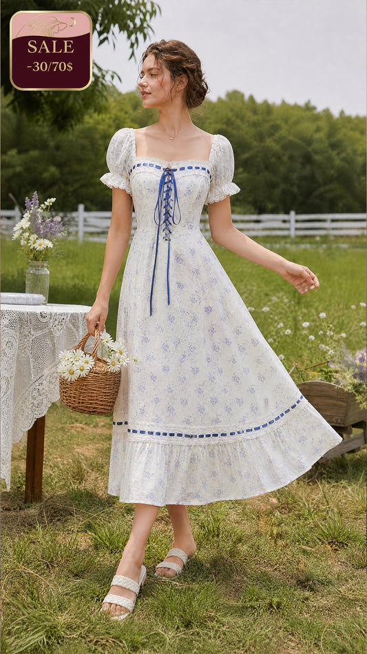 Blue Wisteria Corset Dress