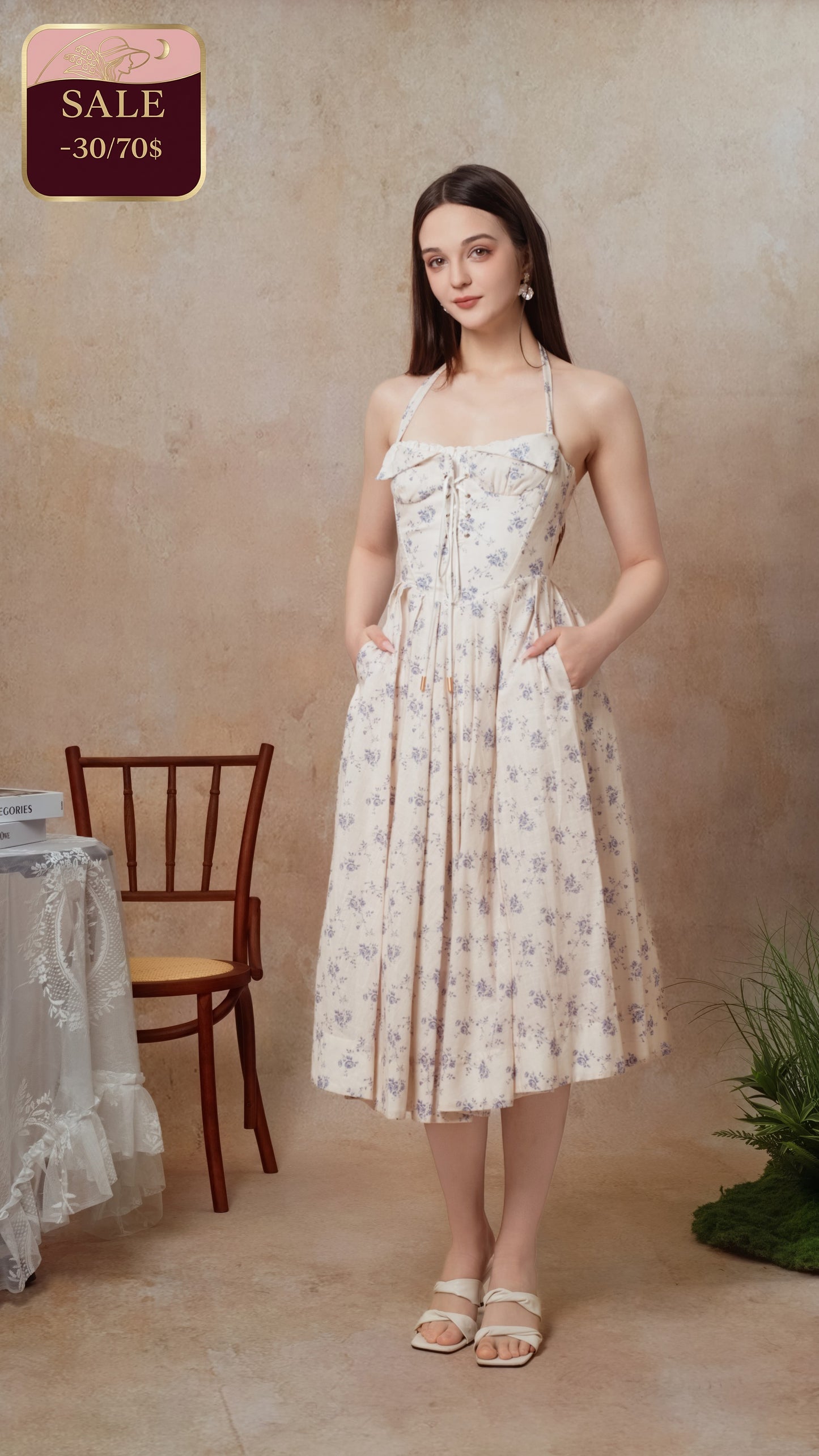 The Cobalt Dream Corset Dress
