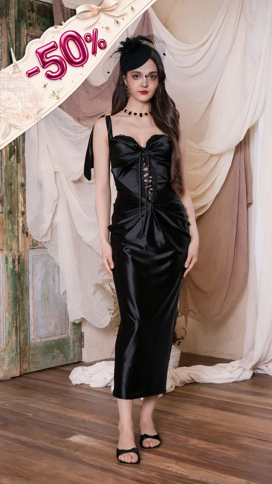 Black Whisper Corset Dress