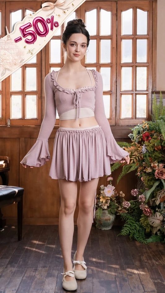 Coral Miss Knitted Set