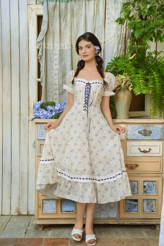 Blue Wisteria Corset Dress