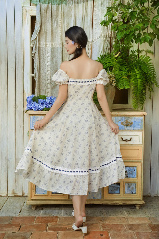 Blue Wisteria Corset Dress