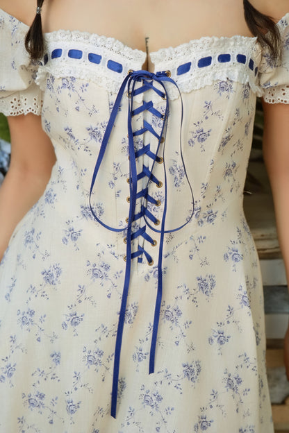Blue Wisteria Corset Dress
