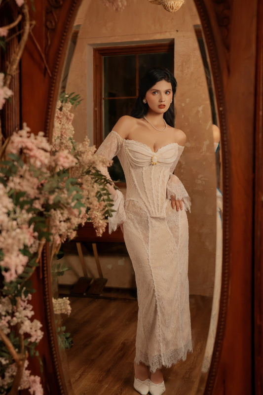 Feathers of Lumen Corset Dress