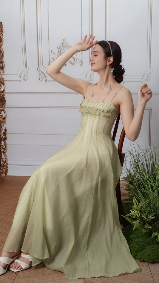 Green Meadow Starry Party Dress