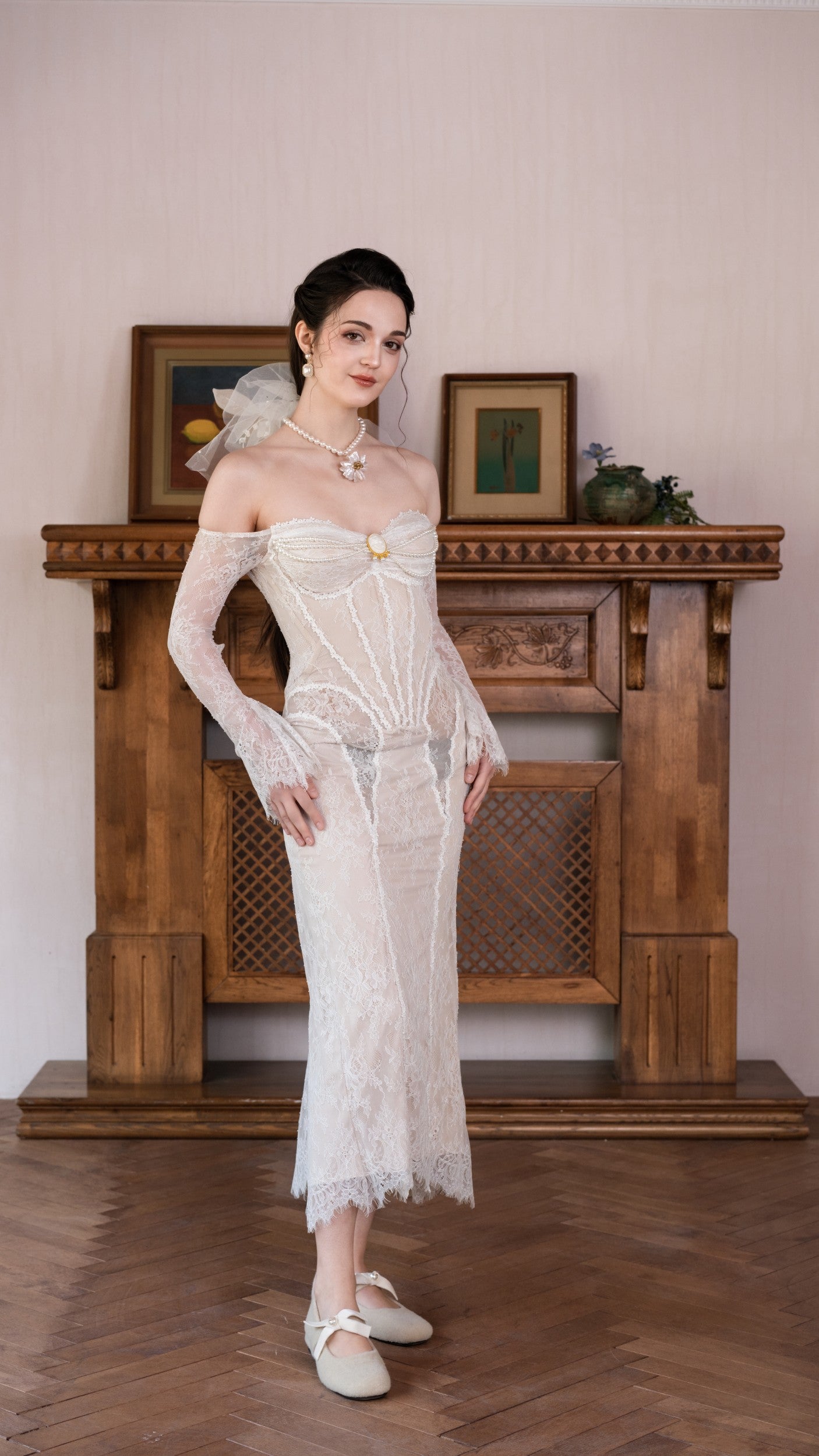 Feathers of Lumen Corset Dress