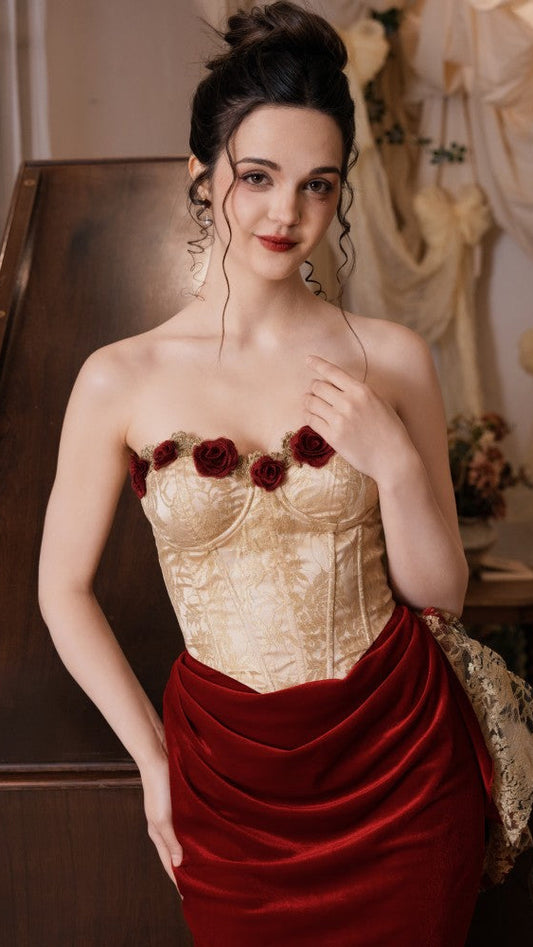 Spanish Wild Rosa Corset Dress