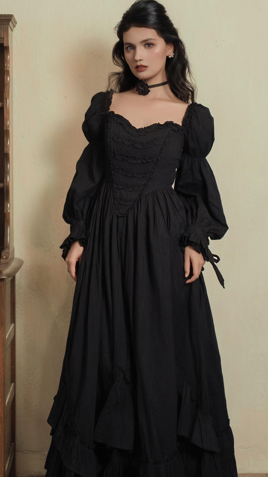Moonlit Mourning Corset Dress